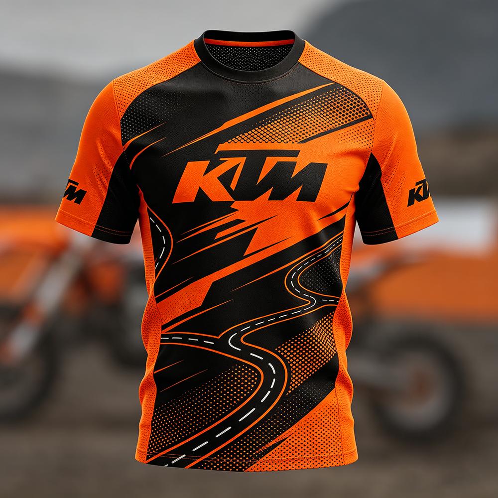 KTM Racing Team 3D Print T-Shirt Men Summer Short Sleeve Formula 1 Motorsport Sports Tee Casual Streetwear Top