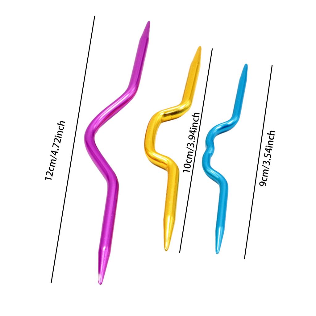 Knitting Set Aluminum Cable Stitch Holder Smooth Crochet Hooks for Knitting Yarn Needle Accessories