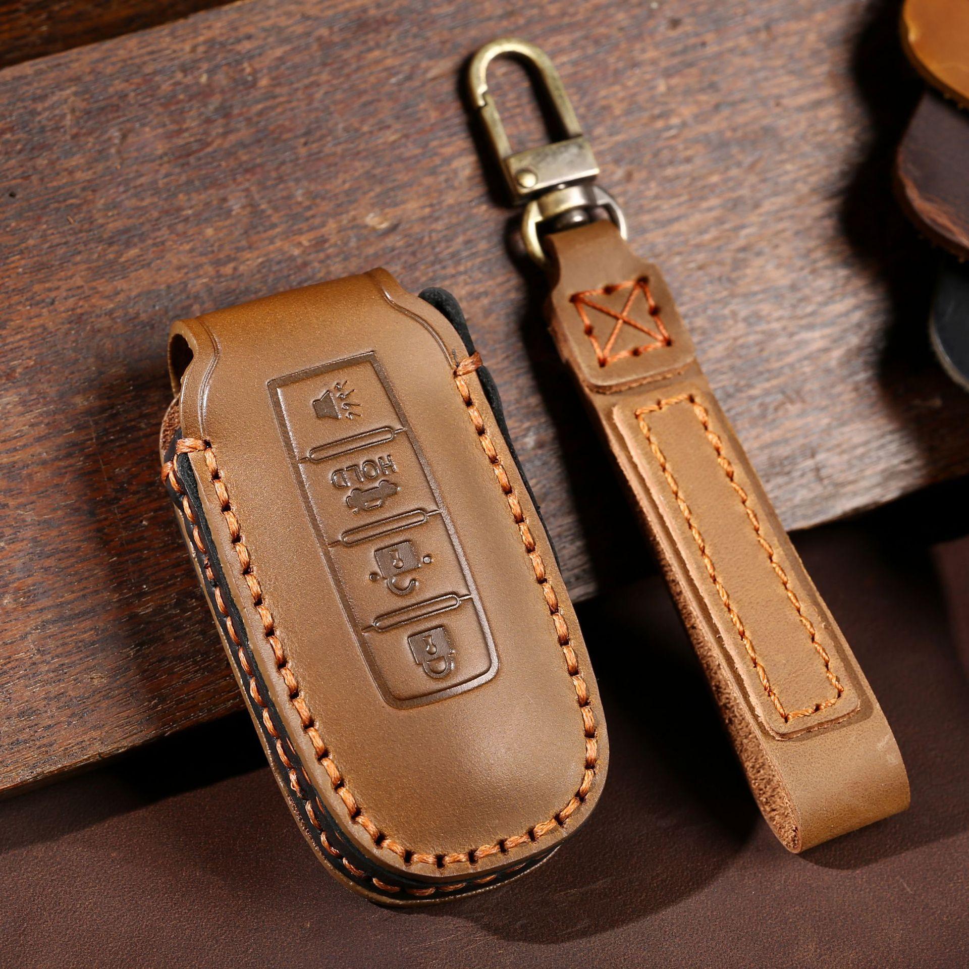 

Чехол для ключа автомобиля подходит для Qichen D60 новый t60ev сумка t70 пряжка t90 защитный чехол для пульта управления m50v для мужчин и женщин коричневый