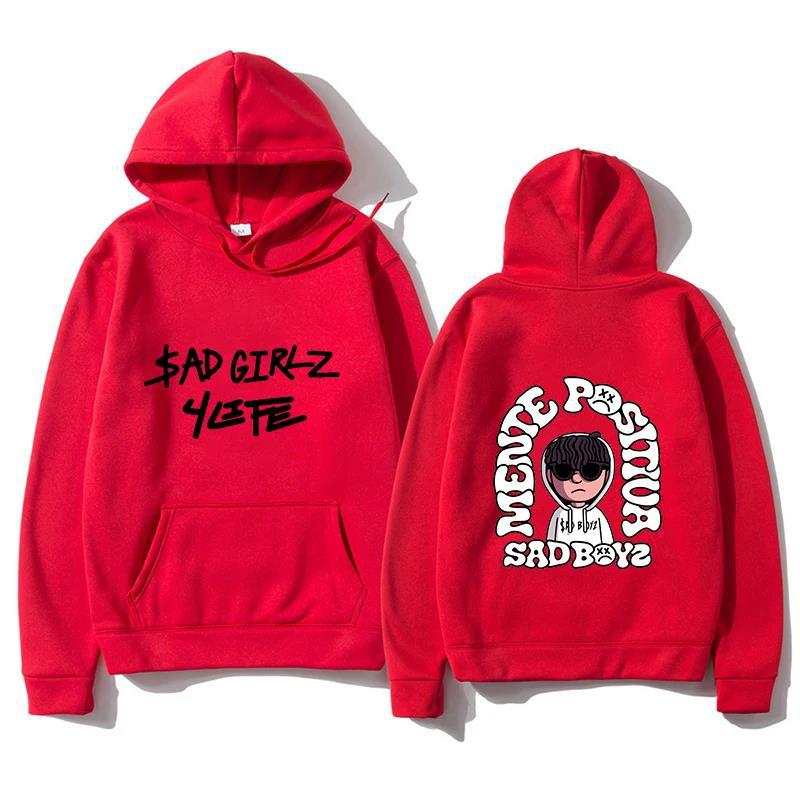 Hip Hop Pánská mikina přes hlavu Mikiny s potiskem Sad Boys Harajuku Dívčí mikina Fancy Music Dárek Volná Pohodlná mikina
