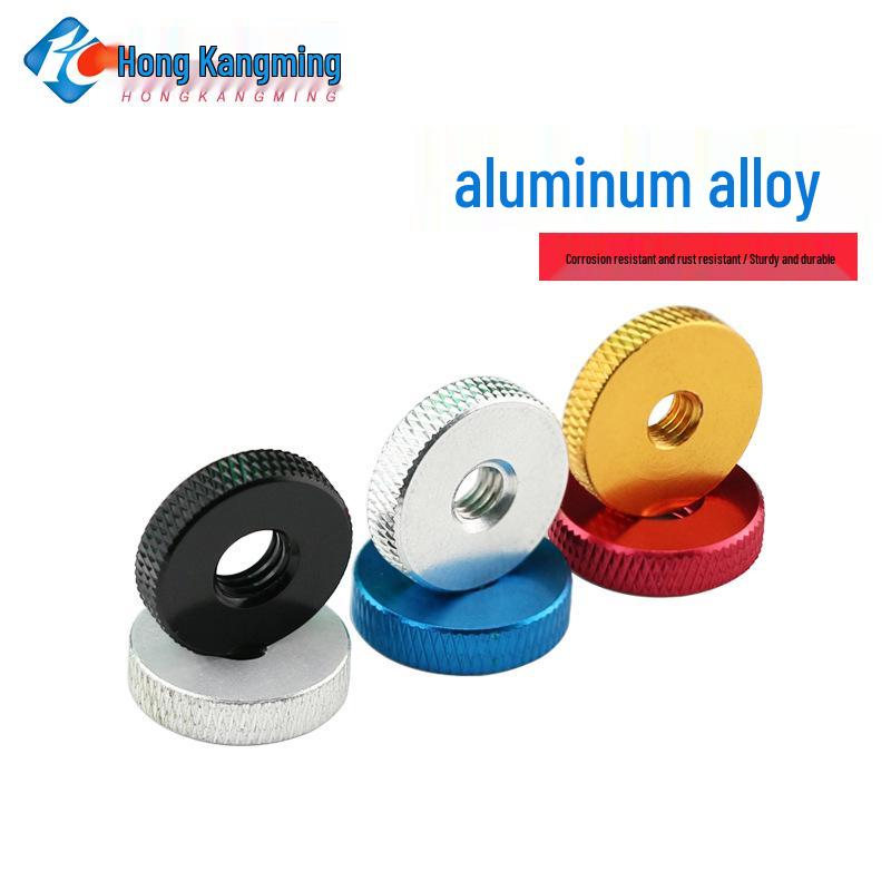Aluminum Alloy Hand-Tightened Knurled Nut Adjustment Lock Gauge M3-M8