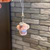 3D Flocking Cute Animal Bag Pendant Keychain Kawaii Animal Car Keychain Cell Phone Lanyard Diy Backpack Accessory Gift