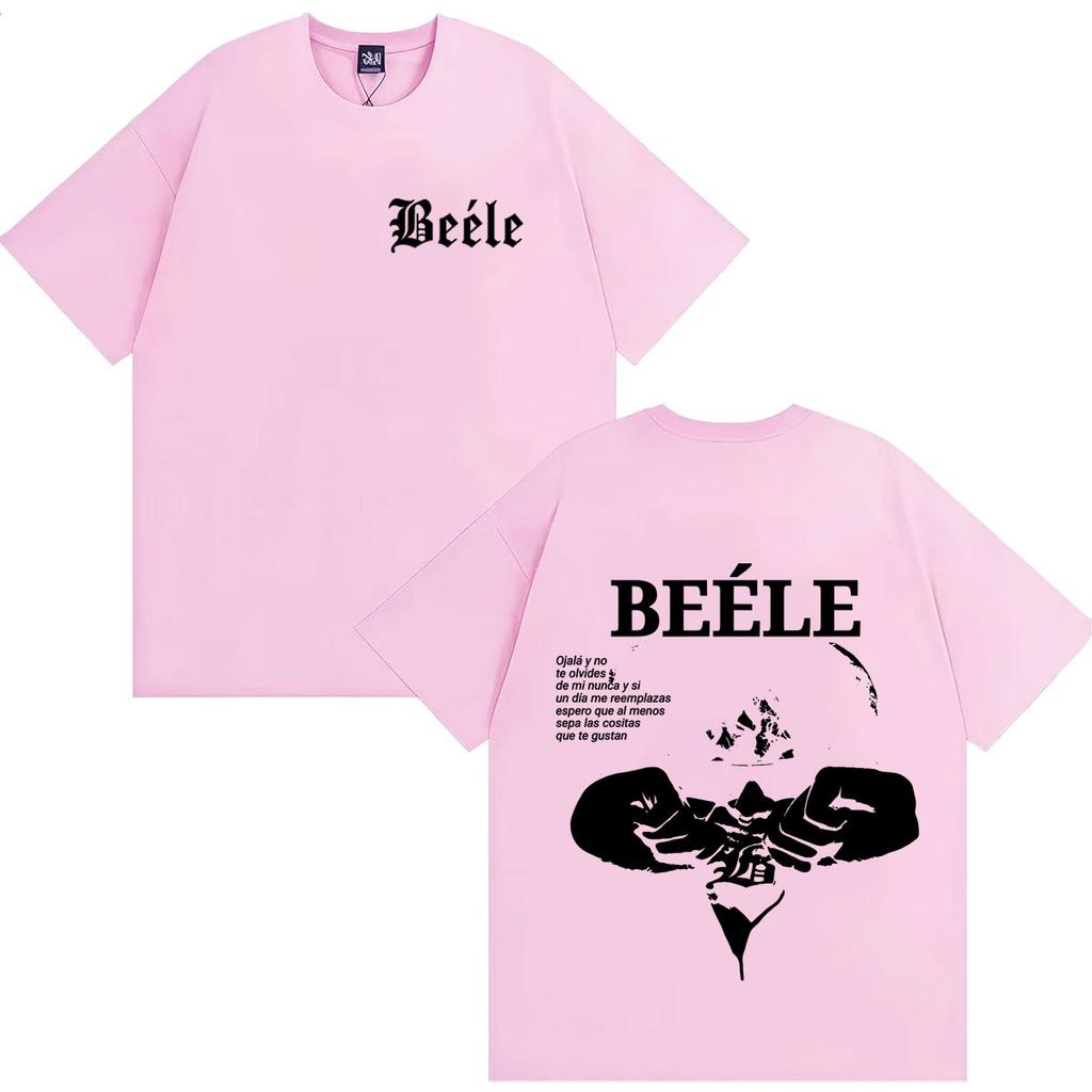 Rapper Beele Borondo 2026 Magliette Uomo Moda T-Shirt Cotone Stampa Double Face Casual Manica Corta Abbigliamento Oversize Unisex