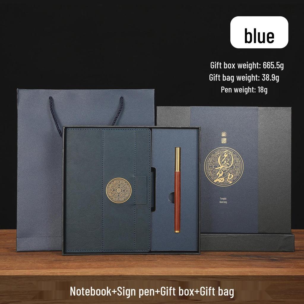 Luxury Mid-Autumn Festival Gift Set with Built-in Pen Holder