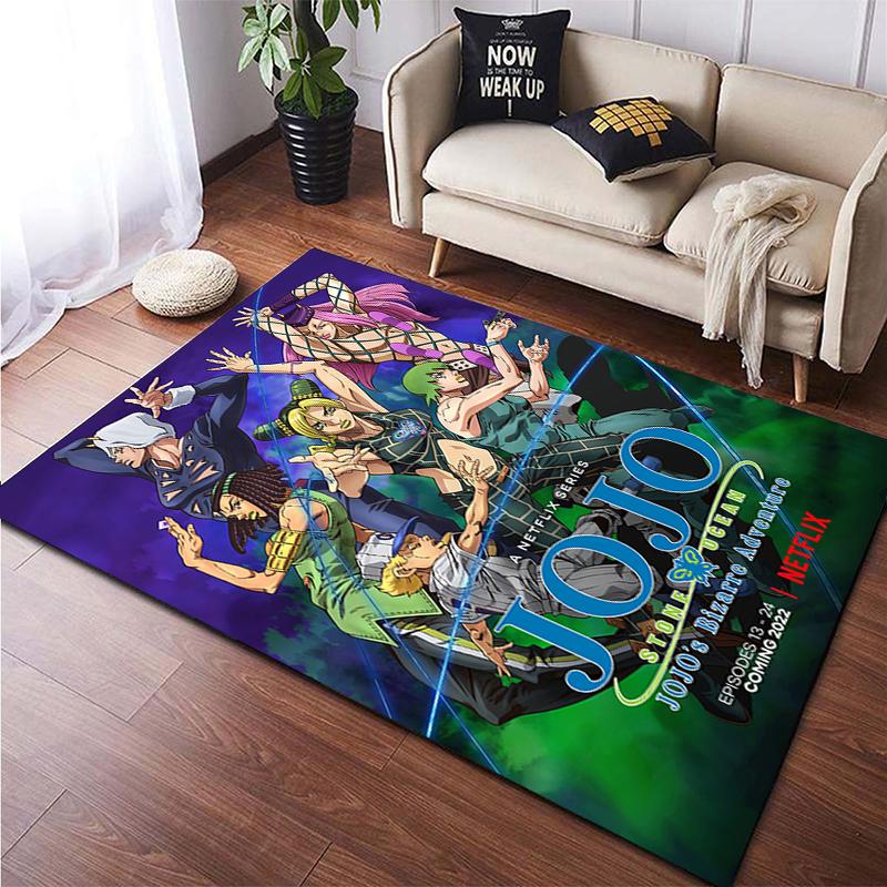 Jojo's Bizarre Adventure Carpet for Living room,Non Slip BATHROOM mat,Portable Lightweight Picnic Mat,bedroom Decor Rug
