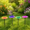 Detachable Standing Bird Basin Flower Shaped Bird Watering Station Hummingbird Feeder  Garden Decor