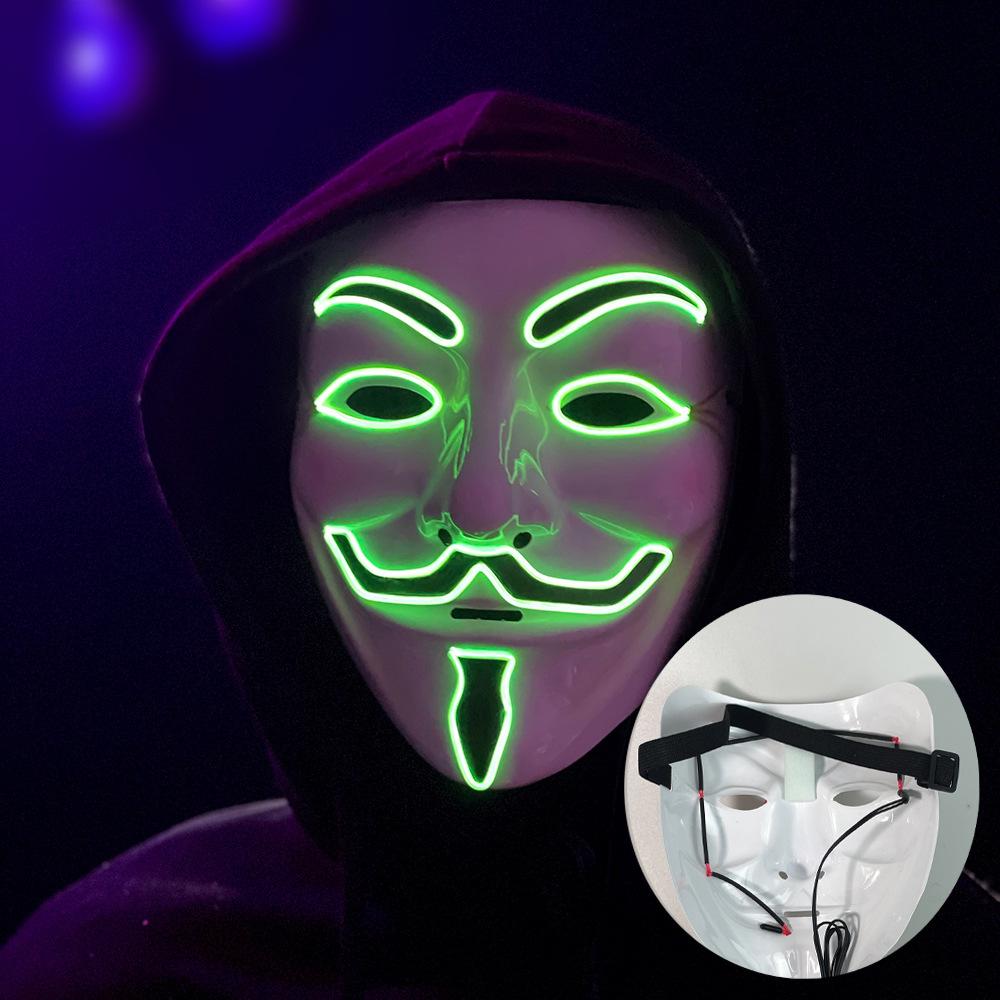 LED Light-Up Mask – A Role-play Mask with a Neon Effect, Perfect for Halloween, Carnivals, Nightclubs and Parties