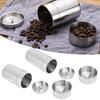 400/550Ml Tea/Coffee Canister With Airtight Double Lids For Loose Tin Containers Stainless Steel Storage