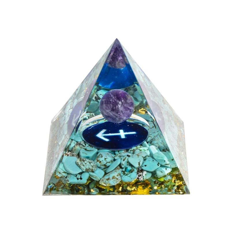 Zodiacs Orgone Pyramid Zodiacs Healings Crystals Stone Chakras Reiki Orgonite Crystals Pyramid Lucky Energys Home Decors