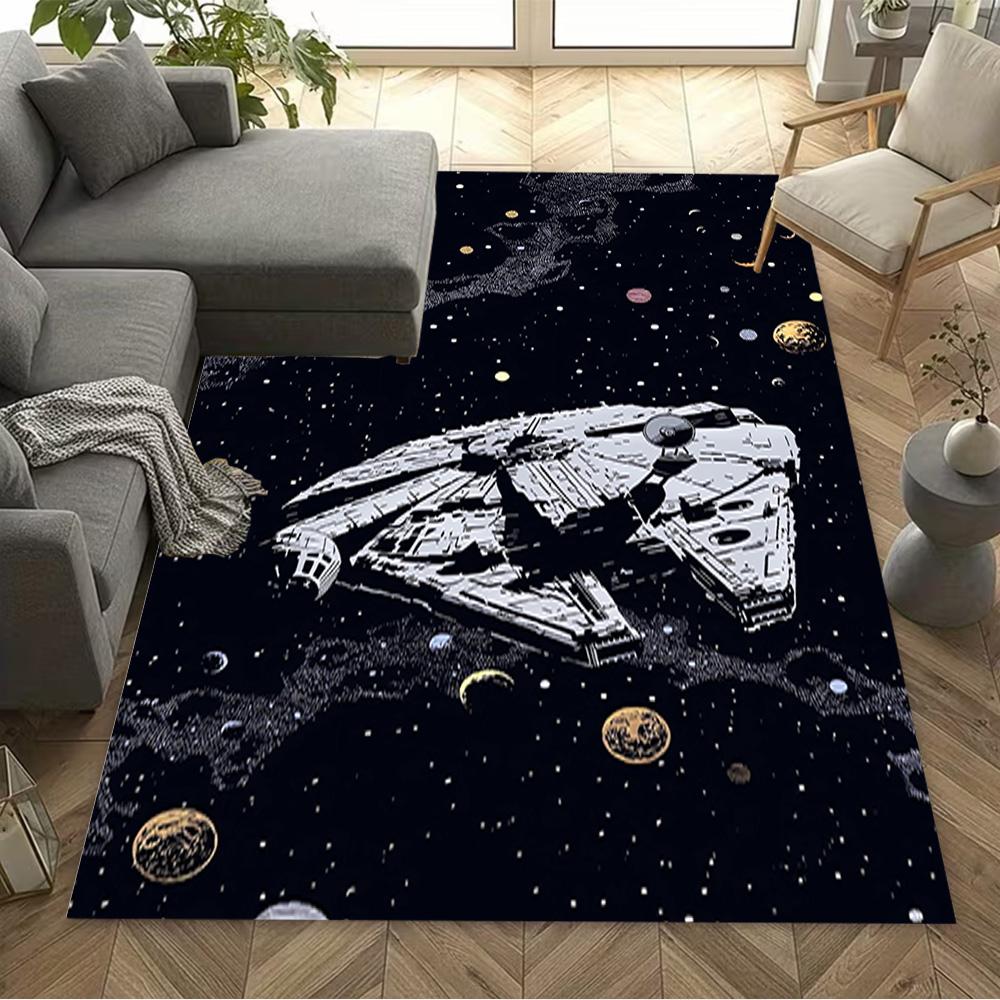 1pc Star Wars space station themed home carpet non-slip design for office decor gift living room bedroom