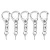 5/10pcs Lobster Clasp Key Ring Keychain C Shape Clasps Connector Hook For DIY Zircon Making Finding Key Chain Accessories