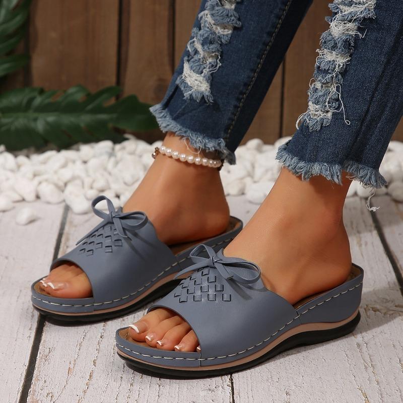 Women's New Summer Platform Slippers Thick Slippers with Fish Mouth Wedge Heel In Stock