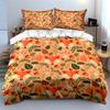 Autumn Fox and Nature Pattern Bedding Duvet Cover Set Duvet Cover Pillowcases  (1*Duvet Cover 2*Pillowcases, without duvet insert)