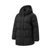 Li Ning Loose Outdoor Hooded Warm Sports Down Jacket Women Jackets Black AYMT232-3