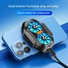 FS09 Dual Fan For Phone Ice Cooling Universal Rechargeable Mobile Phone Cooler, Long Lasting, Stronger Cooling, Air Cooling Fan