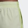 Adidas Solid Stripe Logo Elastic Straight-Leg Sports Shorts Women Bottoms Green HE9346