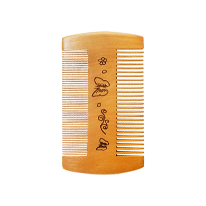 Tragbarer Naturholzkamm, Haarkamm, feine Zahnbürste, antistatisch, Friseurkamm, Haar- und Kopfhautmassage-Werkzeug, Taschenkamm