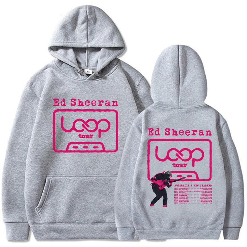 Ed Sheeran Loop Tour Hoodies Fashion Autumn/Winter Hooded Sweatshirts for Male Casual Long Sleeve Unisex Streetwear Print Hoodie