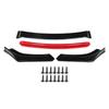 4PCS Front Bumper Lip Glossy Black with Mounting Screws Universal Vehicle Modification