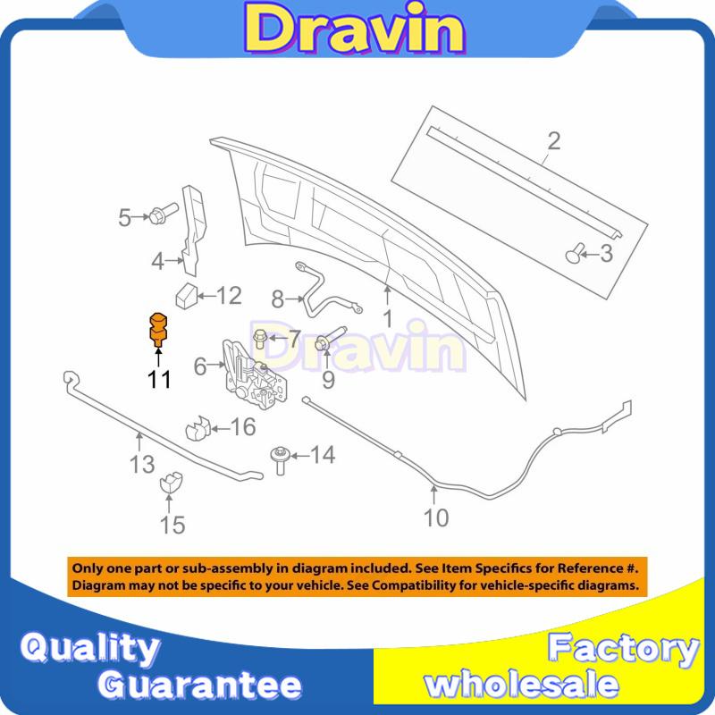1/2Pcs Hood Fender Bumper Stop Adjuster  F49Z-16758-A   For Ford Lincoln Mercury 2000-2009 F49Z16758A