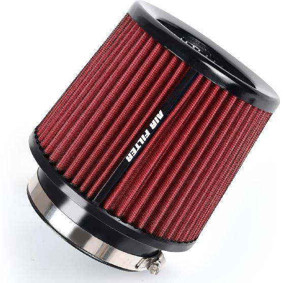 3 3.5 4 Inches Cold Air Intake Filter 76mm 89mm 101mm High Performance Washable Clamp-On Replacement Cone Air Filter 3 in 1 Size Purple