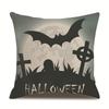 Halloween Linen Pillow Cover Printed Pillow Cover