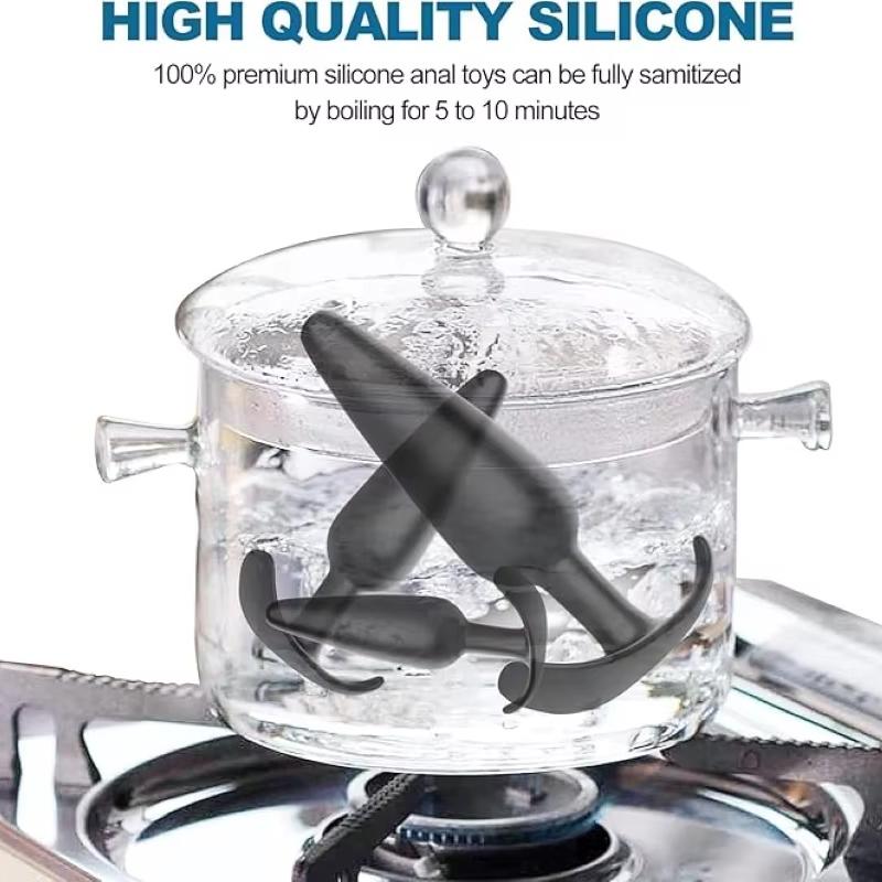 Butt Plug With Flared Base Silicone Anal Plugs Training Set Anus Prostate Sex Toys For Men Women Couples Gay