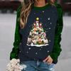 Women's 3D Christmas Print Long Sleeve Round Neck Sweatshirt for 2025 Autumn/Winter