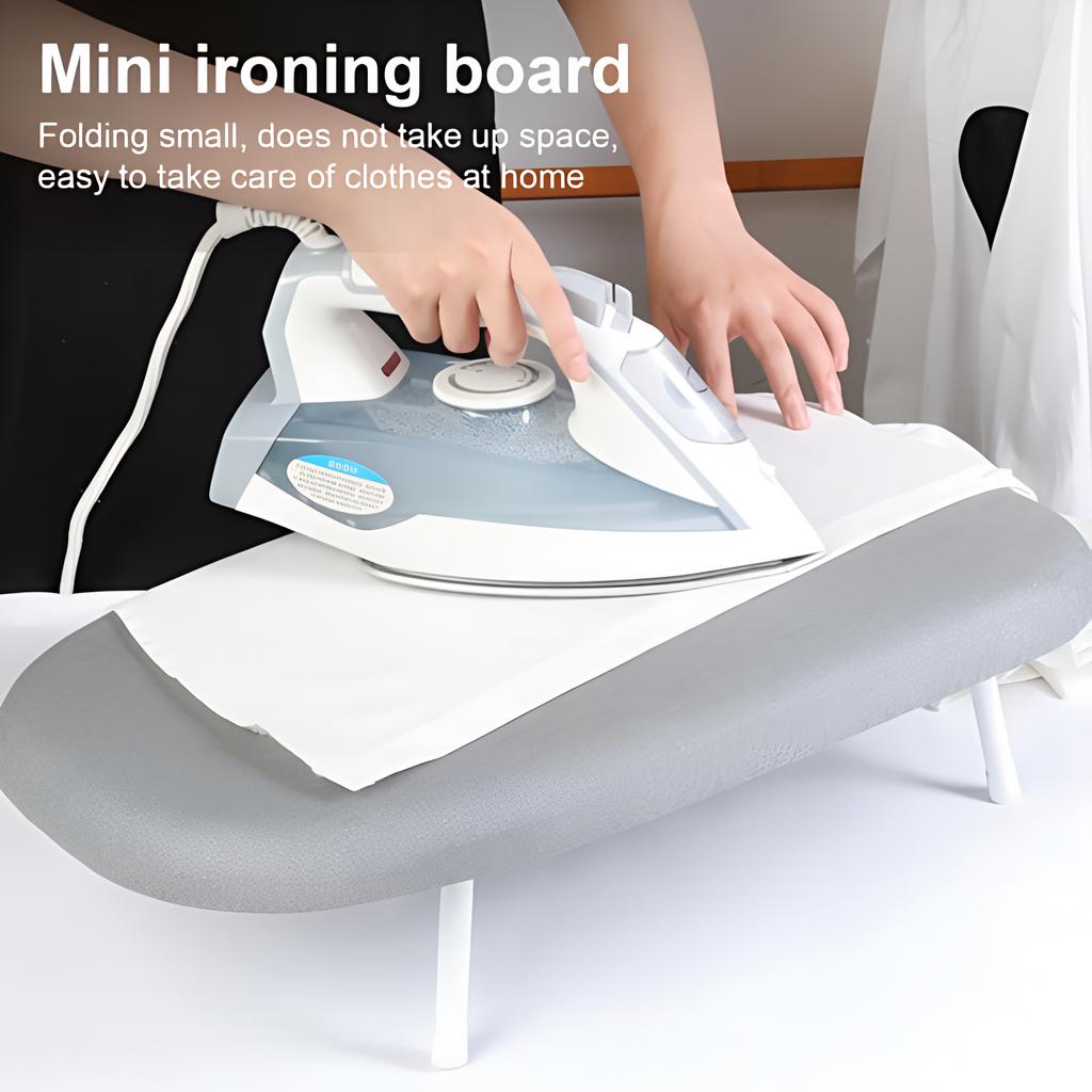 Desktop Ironing Board with Foldable Legs Removable Heat-Resistant Cover Anti-slip Home Laundry Room