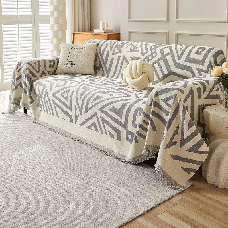 Foreign trade 2025 new bohemian full-cover sofa towel, universal chenille sofa cover sofa cushion for all seasons