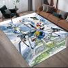 Mobile Suit Gundam Epic Battle Square Area Rug, Non-Slip Floor Mat for Bedroom, Perfect Gift for Mecha Fans.chl