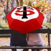 1 PC Automatic Folding Umbrella - Stade Toulousain Pattern Portable Foldable Design With 8 Ribs Christmas Birthday Gifts