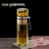 Double Wall Glass Tea Infuser Cup: Portable, Insulated, High Borosilicate Glass with Stylish Design for Travel