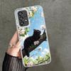 Black Cat Aesthetic Pattern Soft Phone Case for Samsung A17 A16 A15 A14 A13 A57 A56 A55 A54 A53 A37 A36 A35 A34 A33 A26 A25 A24