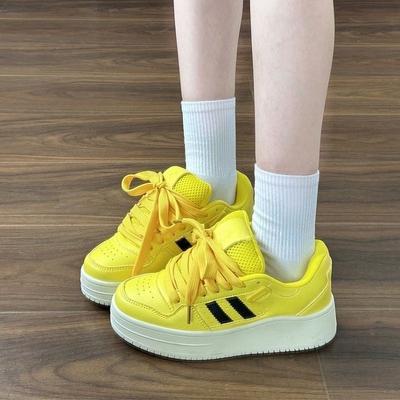 Cute Thick-soled Heightening Bread Shoes Women's College Style Small Women's Shoes New Casual Board Shoes