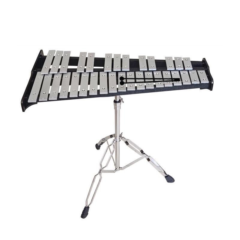 Professional Marimba Rosewood & Aluminum Xylophone, 32-37 Tone Percussion Steel Tongue Drum