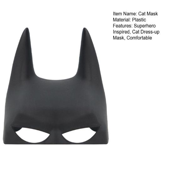 Cat Bat Mask Superhero Cat Mask Cat Bat Hero Cosplay Mask Pet Costume Accessory for Halloween Costume Party Dress-up