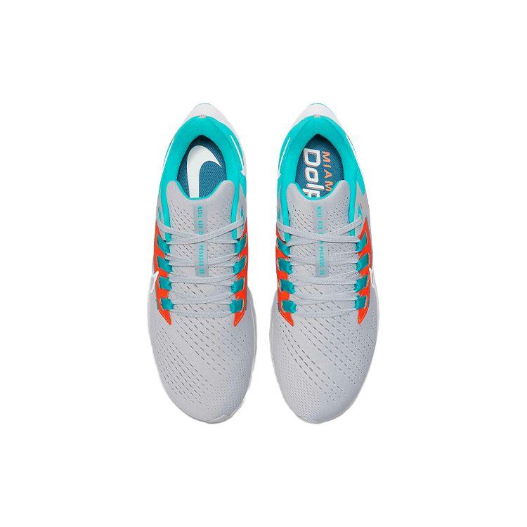 NFL X Nike Air Zoom Pegasus 38 Miami Dolphins Men Sneakers Grey Wolf-Grey Turbo-Green DJ0823-001