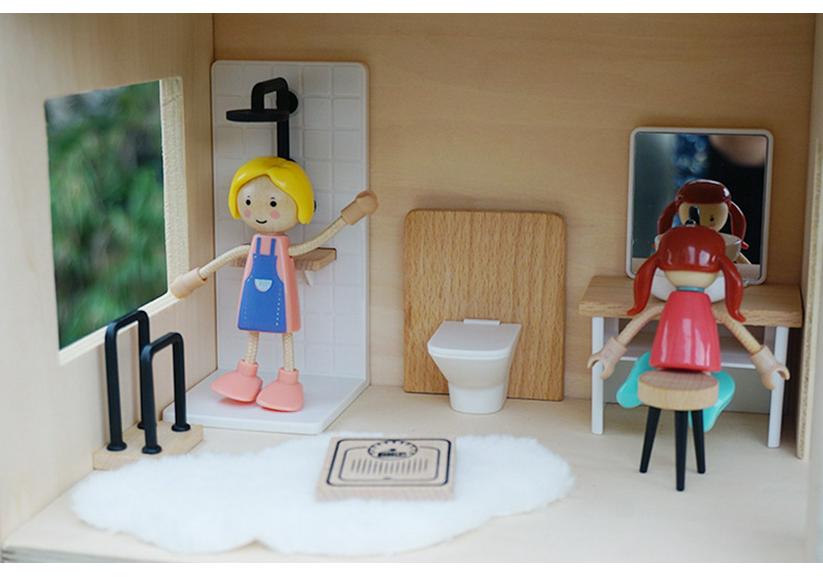 1:12 Dollhouse Bathroom Set - Miniature Furniture Ornaments for Playhouses