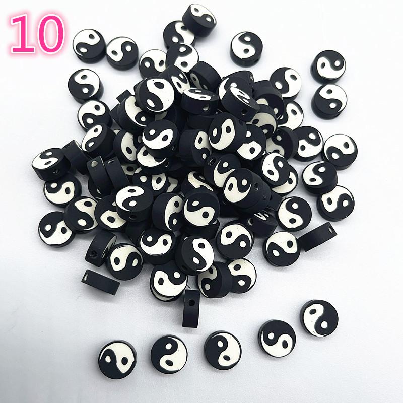 30pcs 10mm Heart Shape Fruit Beads Polymer Clay Beads Spacer Loose Beads for Jewelry Making DIY Bracelet Earring