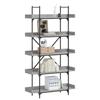 VidaXL 5-Tier Bookcase Sonoma Grey 100x33x180.5 Cm 837700
