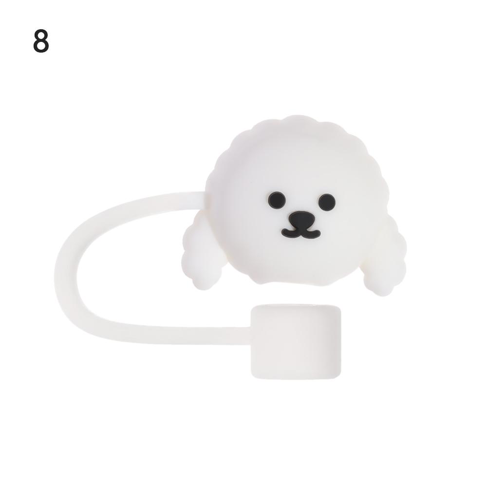 1pcs Reusable Straw Tips Airtight Cartoon Plugs Cover Silicone Straw Plug Cup Accessories Drinking Dust Cap