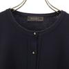 FOXEY 7 Minutes Sleeve Knit Cardigan 40 Navy Women Used