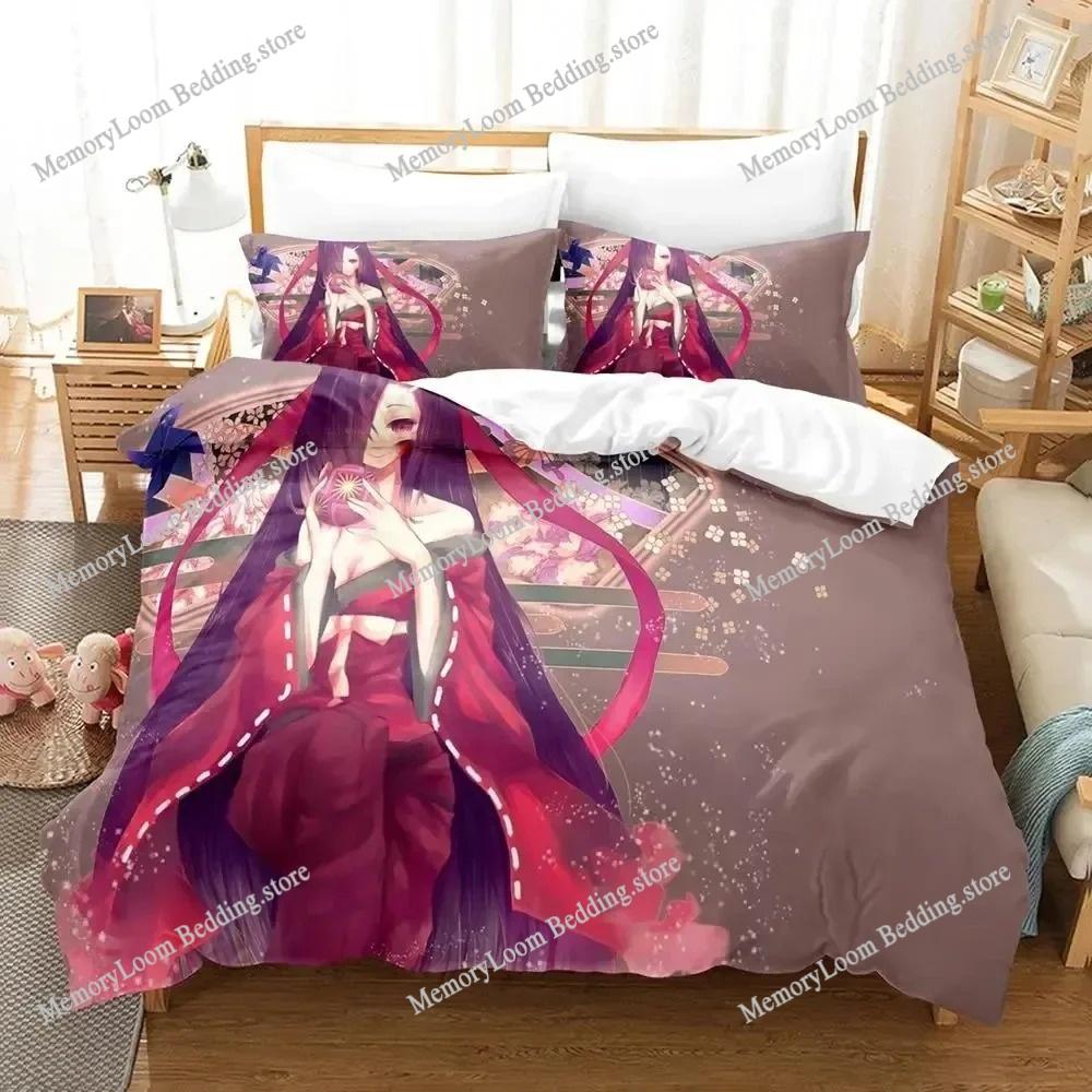 Anime Series Popular Future Diary Yuno Gasai Bedding Set Full/Queen Size Duvet Cover Pillowcase Kids Bedroom Decor Soft Set