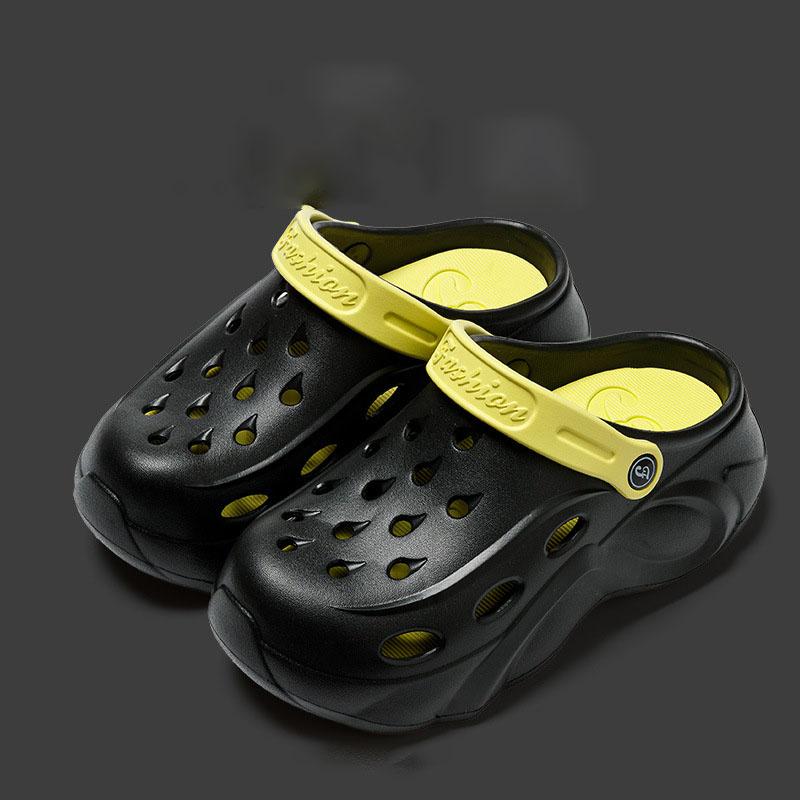 Женские сандалии на толстой подошве, платформа, клоги из ЭВА, модная садовая обувь для женщин, уличные массивные нескользящие пляжные шлепанцы 36