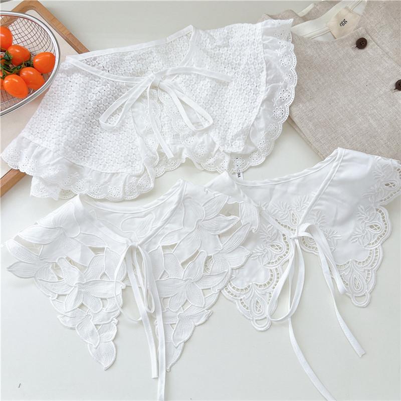 Lace Fake Collar Shoulder for Women Blouse Dress Shirt T-shirt Vest Jacket Detachable Collars Scarf Shawl Decoration Scarves