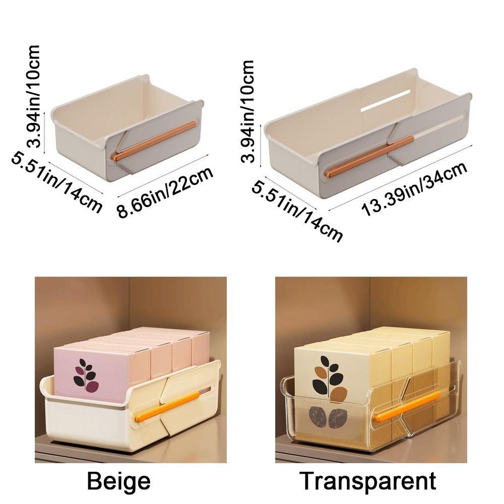 Length Adjustable Retractable Drawer Organizer Right Angle Drawer Storage Box  Deep Cabinet