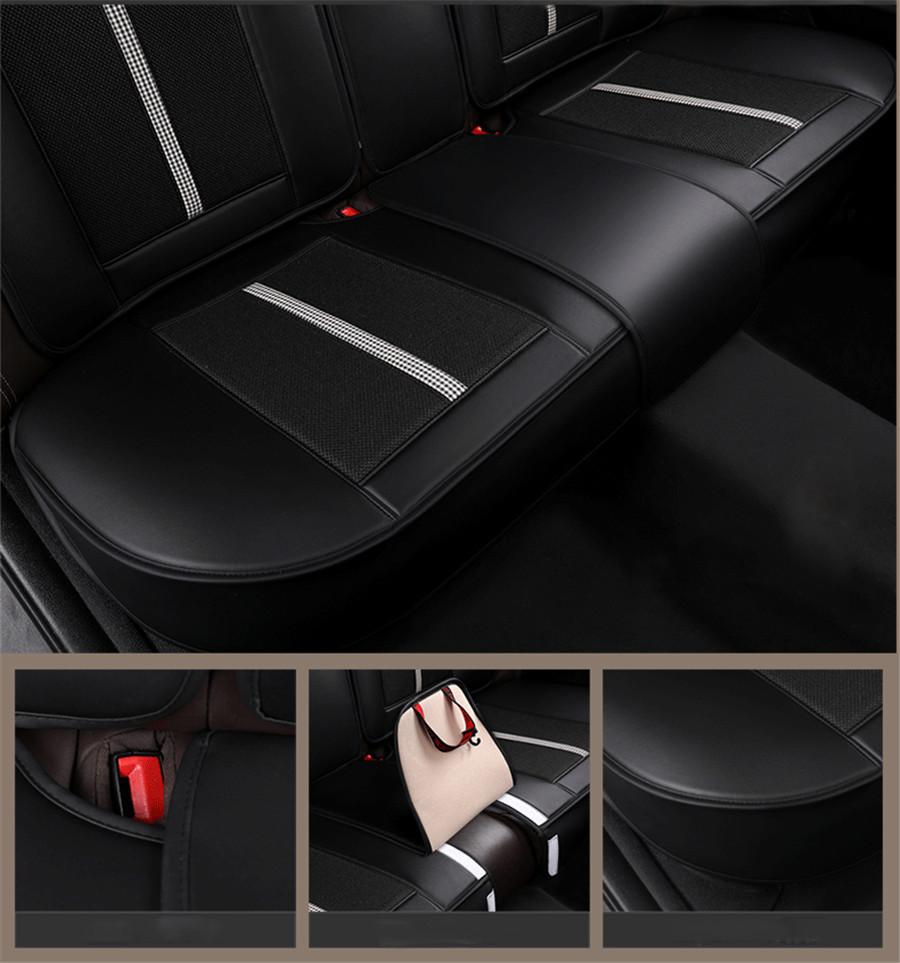 Black Car Seat Cover 5 seats Universal Seat Cushion Breathable For Sedan SUV