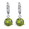 New Best-selling Fashion Jewelry Necklace Earrings Two-piece Round Multicolor Zircon Pendant Set.