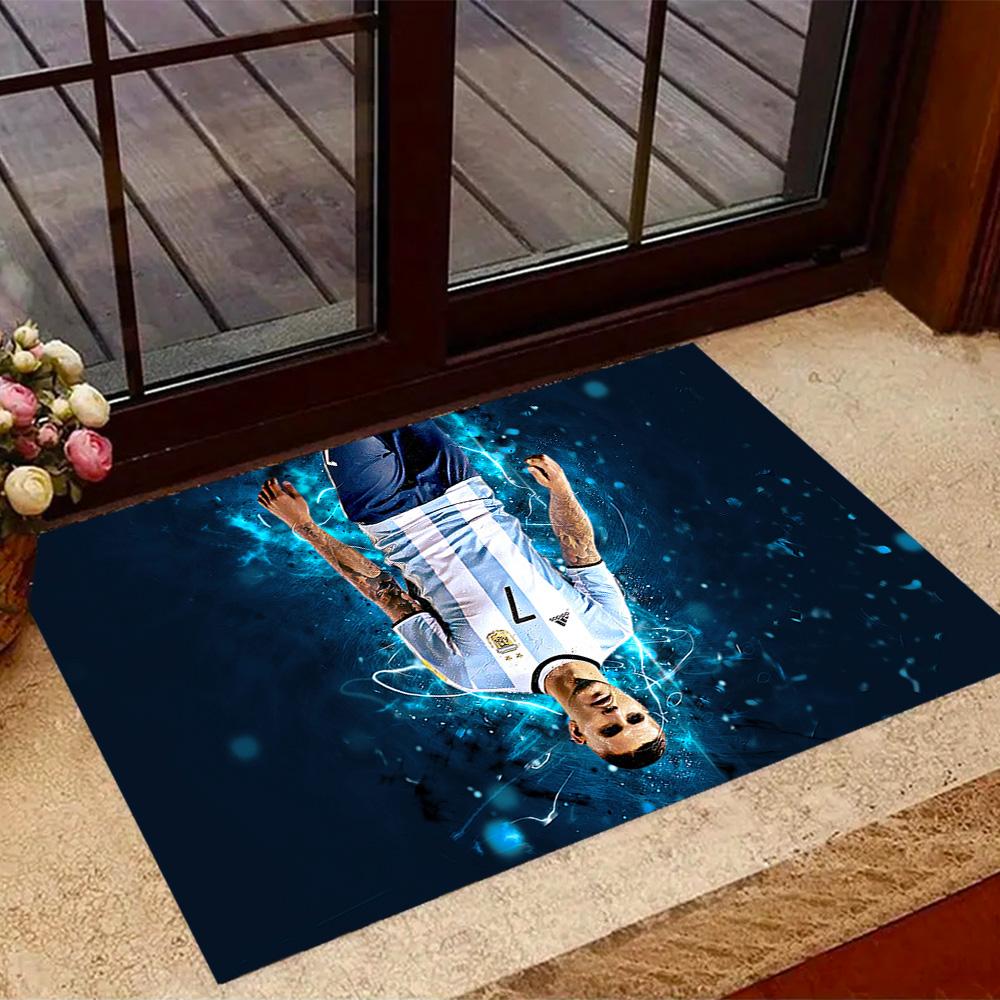 Argentina Football Player Carpet Suitable for Dining Room Bedrooms Entryway Game Room Anti-slip Rug Office Home Decor Gift for Festivals